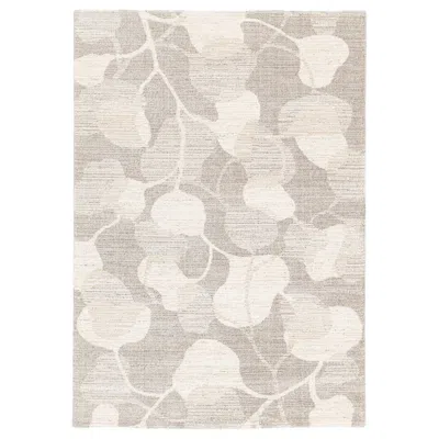 Ikea Älskegras Rug, Low Pile, Gray Beige/leaf Pattern, 5 ' 3 "x7 ' 7 "