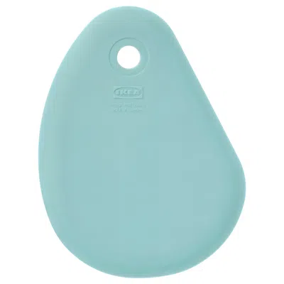 Ikea Lättbakad Bowl Scraper, Silicone/light Blue, Length: 5 ½ "