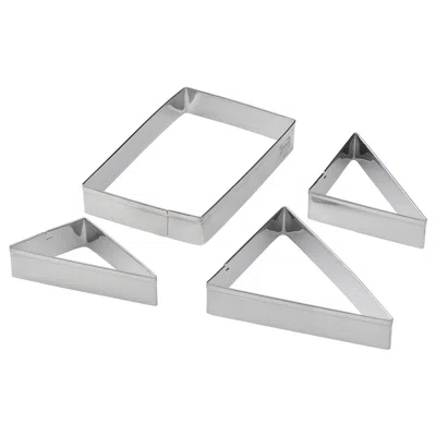 Ikea Lättbakad Cookie Cutter, Set Of 4, Stainless Steel In Silver