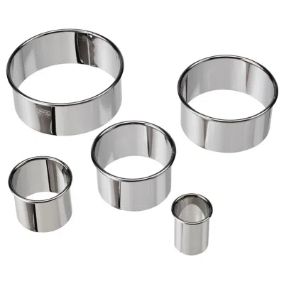 Ikea Lättbakad Cookie Cutter, Set Of 5, Silver Color