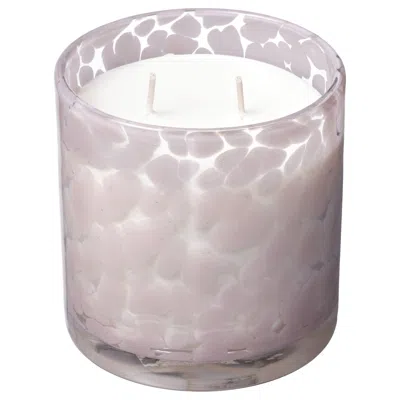 Ikea Lugnare Scented Candle In Glass, 2 Wicks, Jasmine/light Pink, 50 Hr