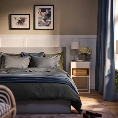 Ikea Luktjasmin Duvet Cover And Pillowcase(s), Dark Gray, Twin