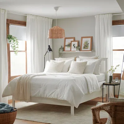 Ikea Luktvicker Comforter Set, White, Full/queen