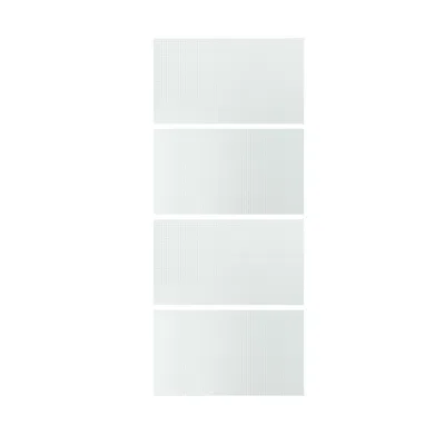 Ikea Lundbräsma 4 Panels For Sliding Door Frame, Checkered Glass, 39 3/8x92 7/8 "