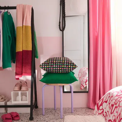 Ikea Älvsjöskogen Cushion Cover, Pink/green, 20x20 " In Multi