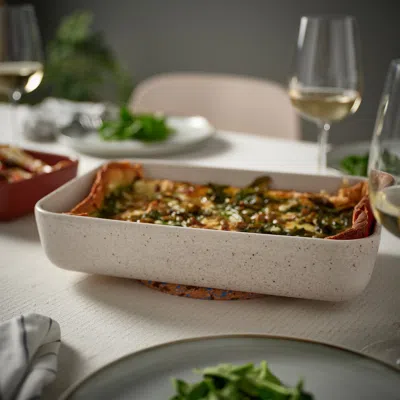 Ikea Lyckad Baking/serving Dish, Set Of 2, Light Beige/red-brown