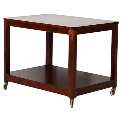 Pre-owned Ikea Mahogany Trolley From The "stockholm Collection" Series By  In Brown
