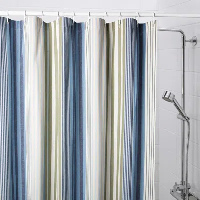 Ikea Maihuenia Shower Curtain, Stripe/blue, 72x72 "