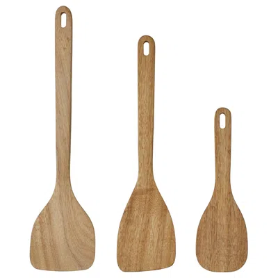 Ikea Majfisk 3-piece Kitchen Utensil Set, Acacia In Brown