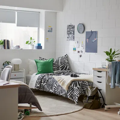 Ikea Majsmott Comforter Set, Black/white, Twin/twin X-long