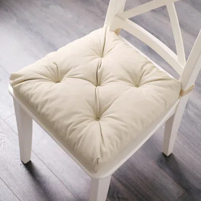 Ikea Malinda Chair Pad, Light Beige, 16/14x15x3 " In Sand