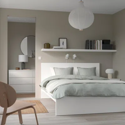Ikea Malm Bed Frame With Mattress, White/vesteröy Firm, Full