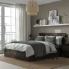 Ikea Malm High Bed Frame/2 Storage Boxes, Dark Brown Veneer, Full