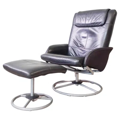 Pre-owned Ikea Malung Lounge Chair And Footstool From , 1999 In Gray