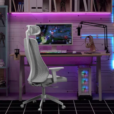 Ikea Matchspel Gaming Chair, Bomstad Light Gray, Tested For: 276 Lb