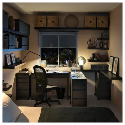 Ikea Micke Desk, Black-brown, 41 3/8x19 5/8 "