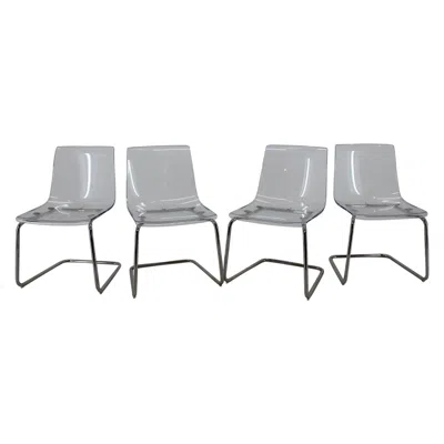 Pre-owned Ikea Midcentury Dining Chairs / , 1990s In Gray