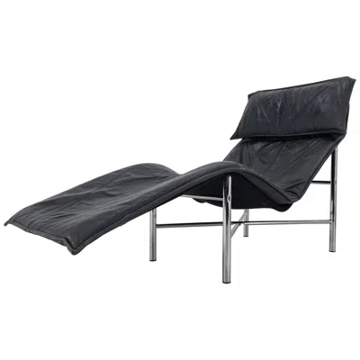 Pre-owned Ikea Midcentury Skye Chaise Lounge Chair For  By Tord Björklund, Sweden, 1970s In Black