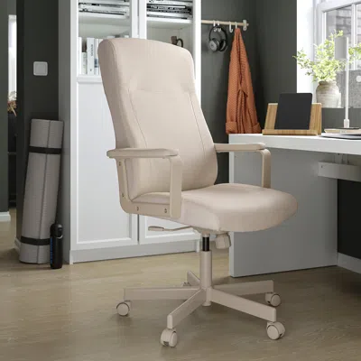Ikea Millberget Swivel Chair, Murum Beige, Tested For: 243 Lb