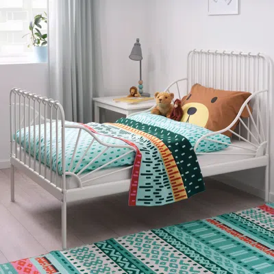 Ikea Minnen Ext Bed Frame With Slatted Bed Base, White, 38 1/4x74 3/4 "