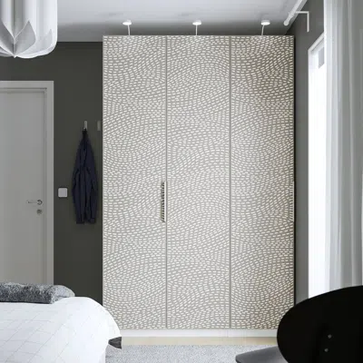 Ikea Mistudden Door, Gray/patterned, 19 1/2x90 3/8 "