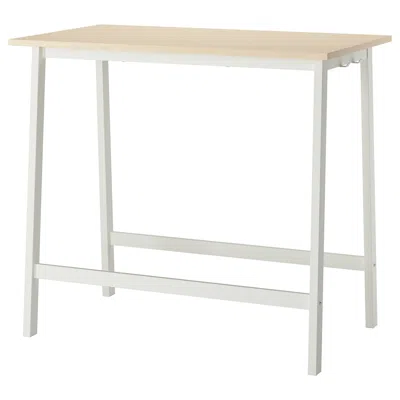 Ikea Mittzon Conference Table, Birch Veneer/white, 47 1/4x26 3/4x41 3/8 "