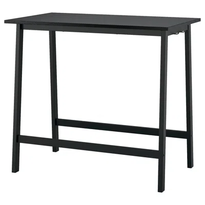 Ikea Mittzon Conference Table, Black Stained Ash Veneer/black, 47 1/4x26 3/4x41 3/8 "