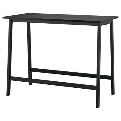 Ikea Mittzon Conference Table, Black Stained Ash Veneer/black, 55 1/8x26 3/4x41 3/8 "