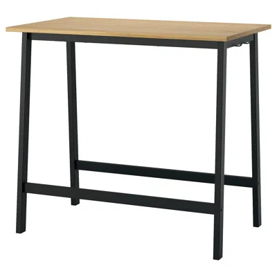 Ikea Mittzon Conference Table, Oak Veneer/black, 47 1/4x26 3/4x41 3/8 "