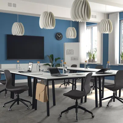 Ikea Mittzon Conference Table, White/black, 55 1/8x26 3/4x29 1/2 "