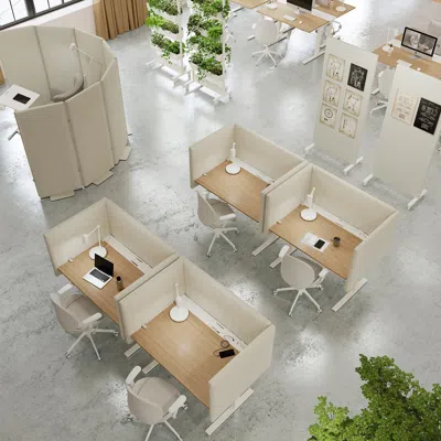Ikea Mittzon Desk, Oak Veneer/white, 47 1/4x31 1/2 "