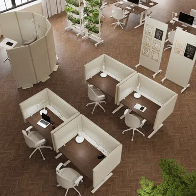 Ikea Mittzon Desk Sit/stand, Electric Walnut Veneer/white, 47 1/4x31 1/2 "