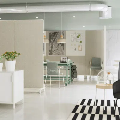 Ikea Mittzon Frame With Cstrs/acoustic Sceen/whtbr, Gunnared Beige/white, 33 1/2x80 3/4 "