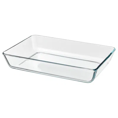 Ikea Mixtur Baking/serving Dish, Clear Glass, 14x10 "