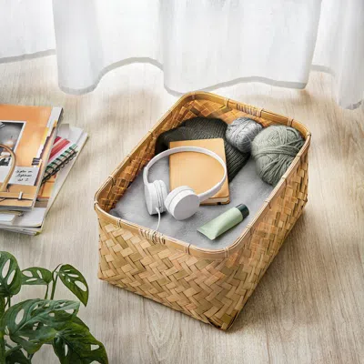 Ikea Mjölkkanna Basket, Bamboo, 9 ¾x13 ¾x7 "