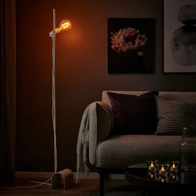 Ikea Molnart Led Bulb E26 150 Lumen, Mushroom Brown Clear Glass, 5 "