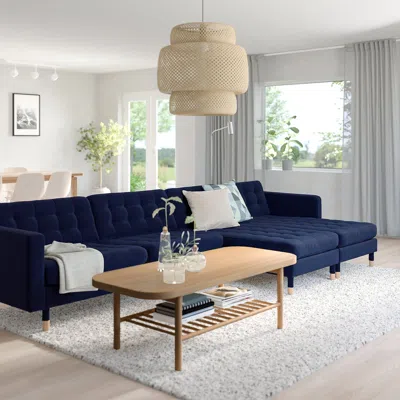 Ikea Morabo 5-seat Sofa With Chaises, Djuparp Dark Blue