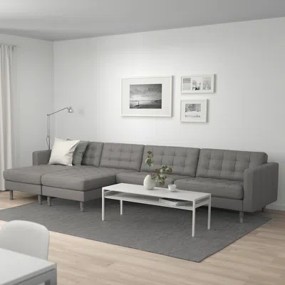 Ikea Morabo 5-seat Sofa With Chaises, Grann/bomstad Gray-green