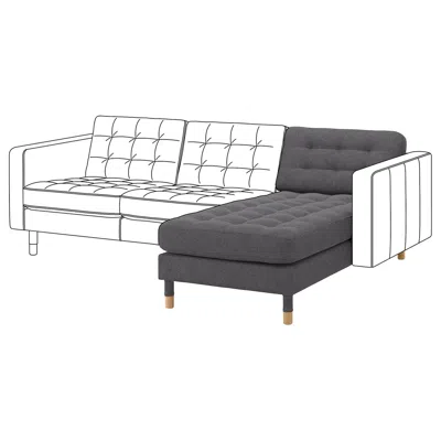 Ikea Morabo Chaise, Add-on Unit, Gunnared Dark Gray, Width: 30 3/4 "