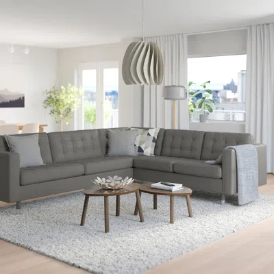 Ikea Morabo Sectional, 5-seat Corner, Grann/bomstad Gray-green, Depth: 36 1/4 "
