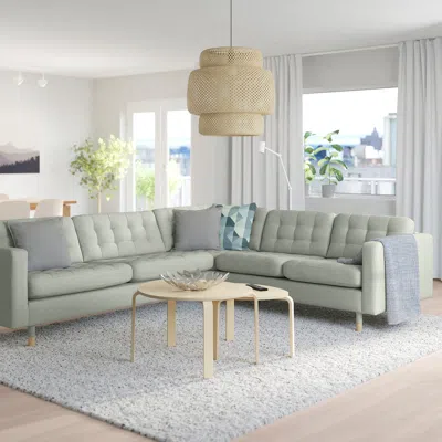 Ikea Morabo Sectional, 5-seat Corner, Gunnared Light Green, Depth: 36 1/4 "