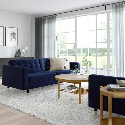Ikea Morabo Sofa, Djuparp Dark Blue, Width: 81 1/8 "