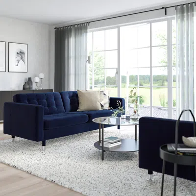 Ikea Morabo Sofa, Djuparp Dark Blue, Width: 81 1/8 "