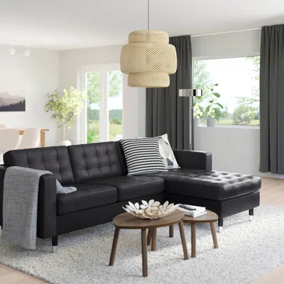Ikea Morabo Sofa, Grann/bomstad Black, Width: 96 1/8 "
