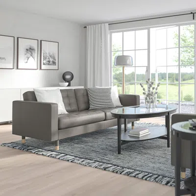 Ikea Morabo Sofa, Grann/bomstad Gray-green, Width: 81 1/8 "