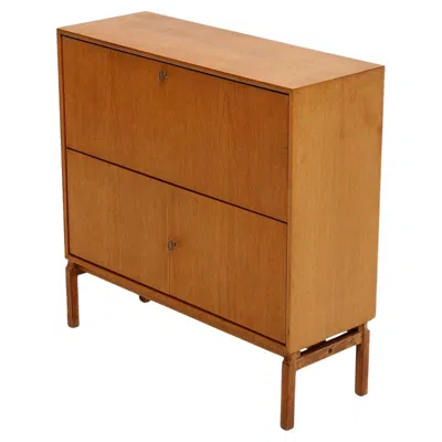 Pre-owned Ikea ‘mtp' Cabinet In Natural Oak, Designed By Marian Grabinski In 1963 In Brown