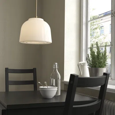 Ikea Mudderverk Pendant Lamp, Brass/opal Glass, Max.: 16 W