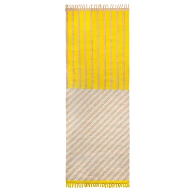 Ikea Mävinn Rug, Flatwoven, Yellow/stripe Pattern, 2 ' 4 "x6 ' 7 "