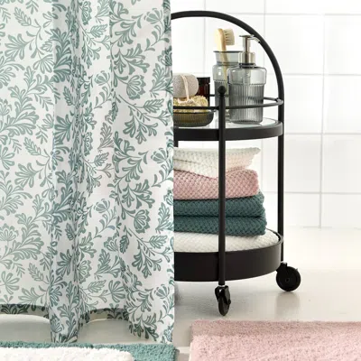Ikea Napeltynne Shower Curtain, Gray-turquoise/floral Pattern, 72x72 "