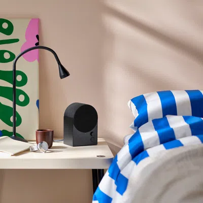 Ikea Nattbad Bluetooth Speaker, Black, Depth: 3 5/8 "